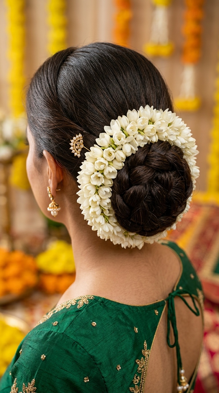 Classic Bun with Gajra Wrap