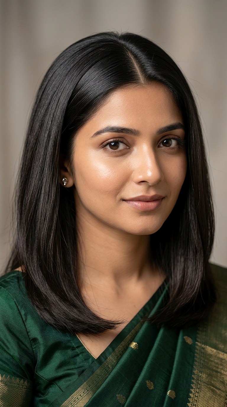 Classic Center Parting with Silk Finish