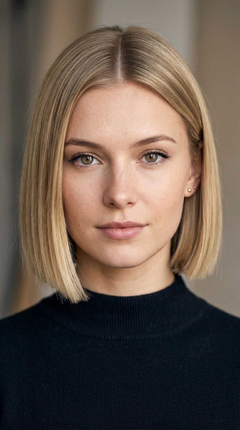 Classic Chin-Length Blunt Bob