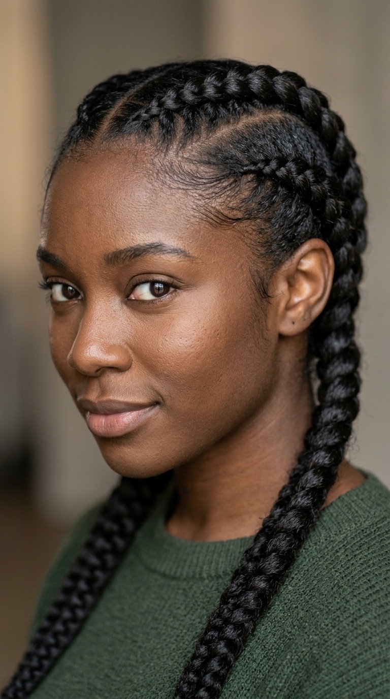Classic Feed-in Dutch Braids