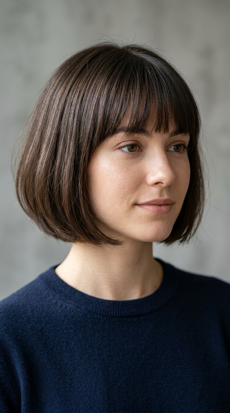 Classic French Bob with Bangs
