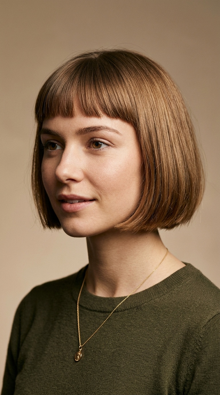 Classic French Bob with Micro Bangs
