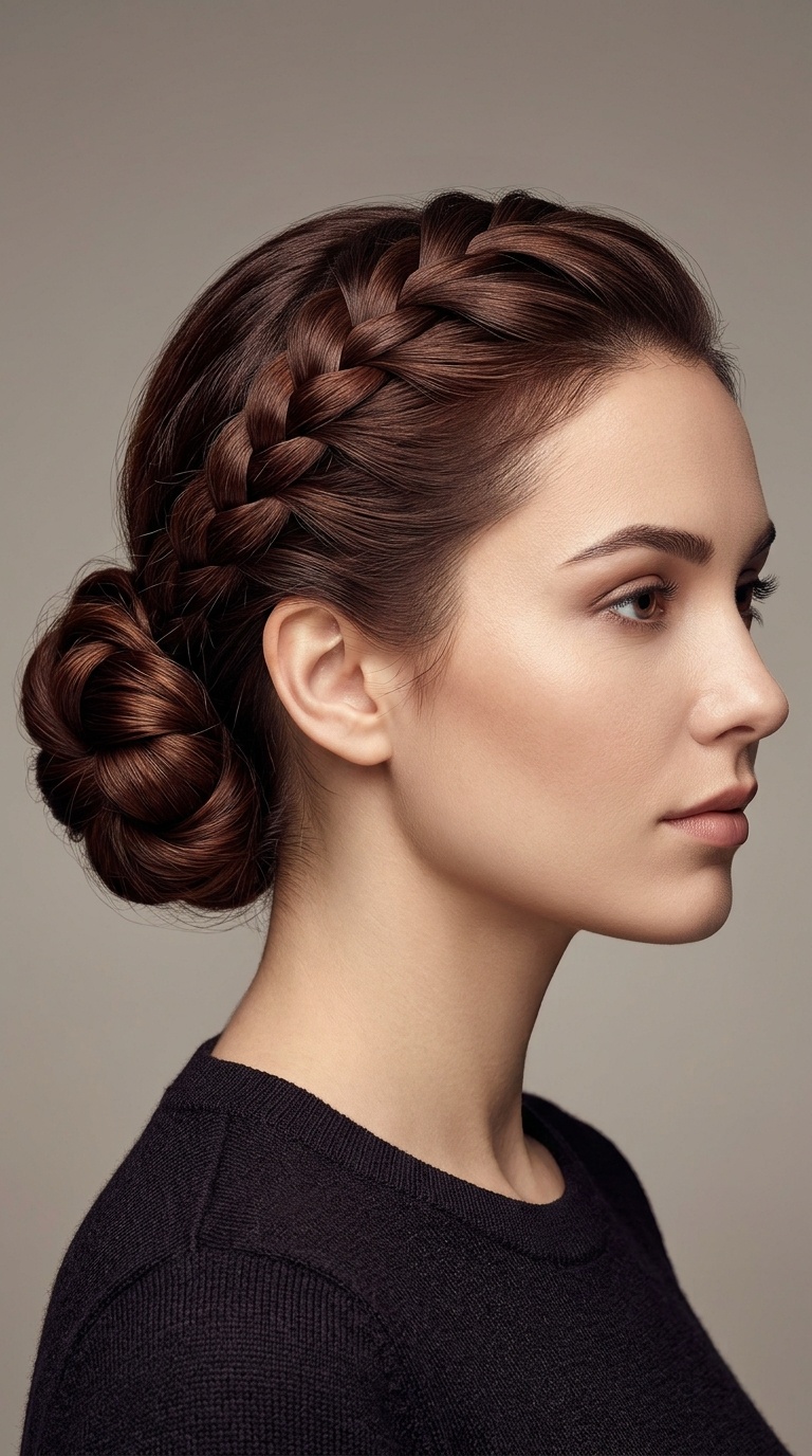 Classic French Braid Chignon