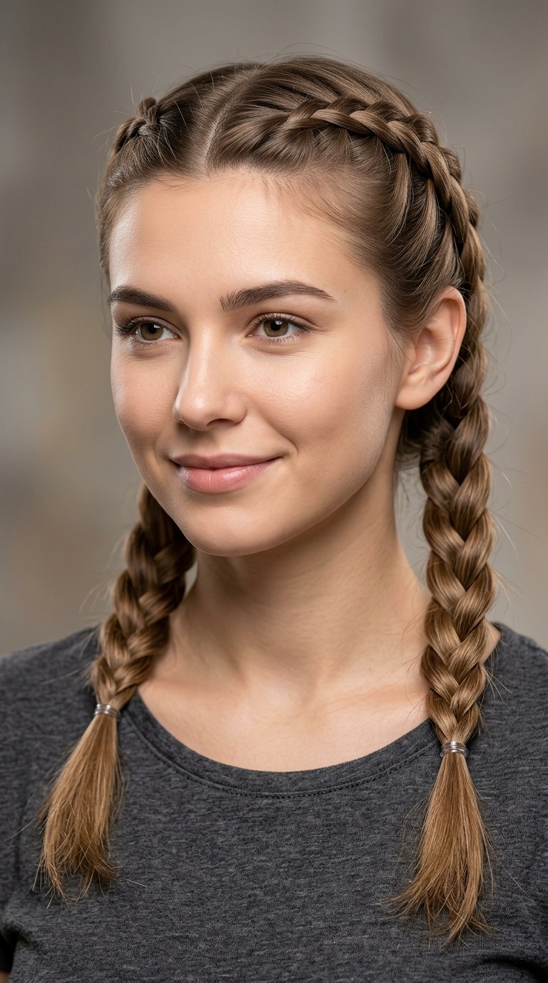 Classic French Braid Pigtails