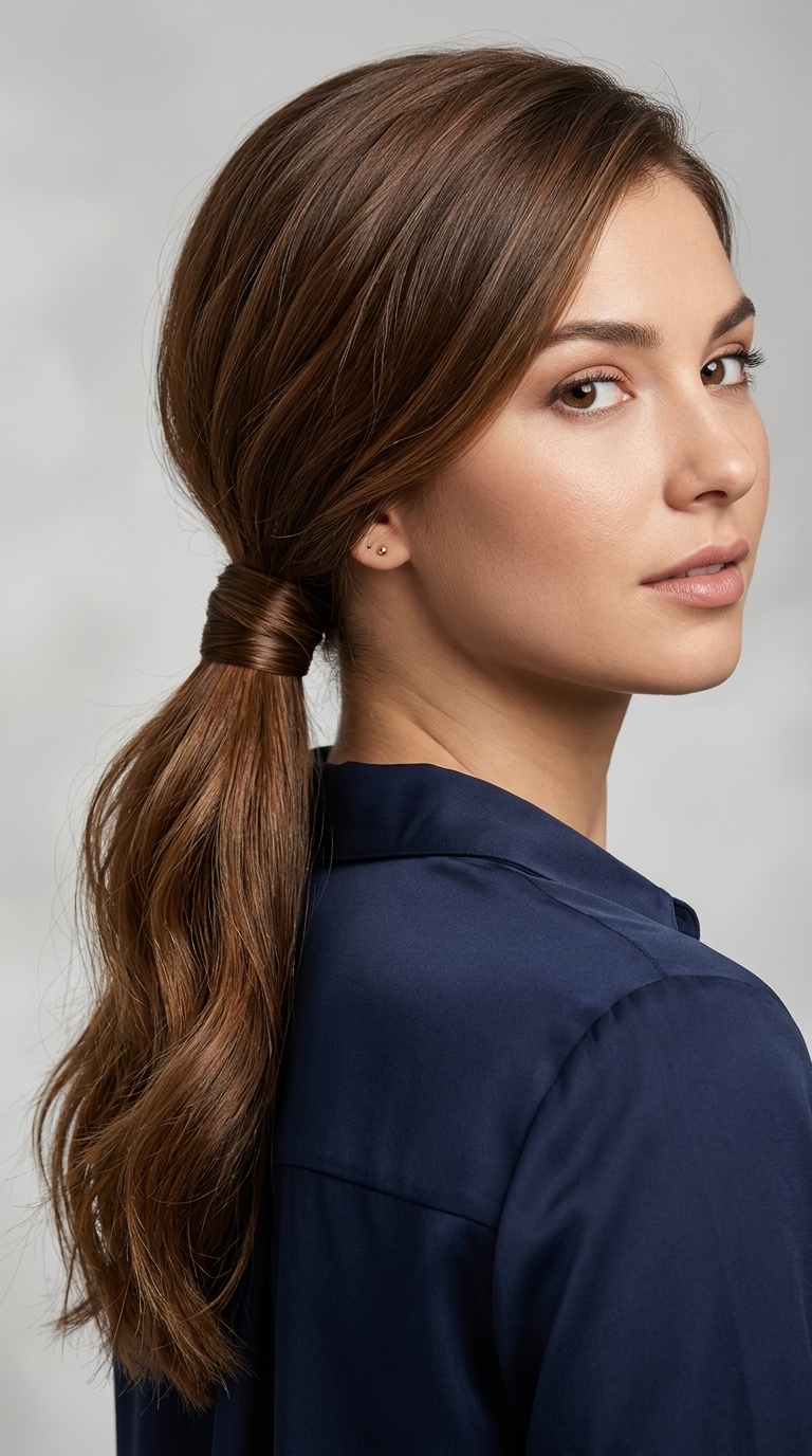 Classic Low Ponytail with Wrap