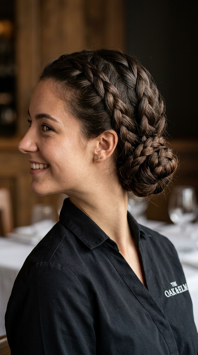 Classic Low Triple-Braid Bun