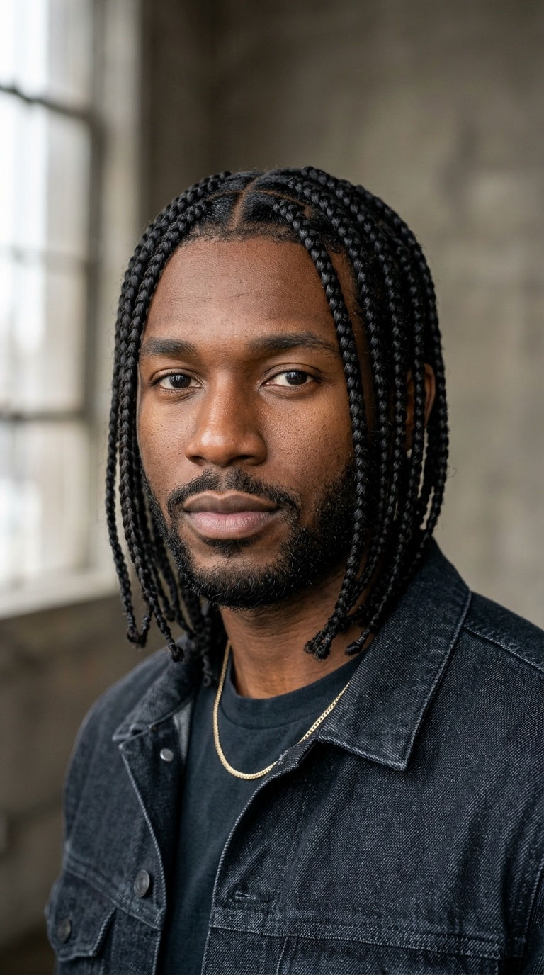 Classic Middle Part Box Braids