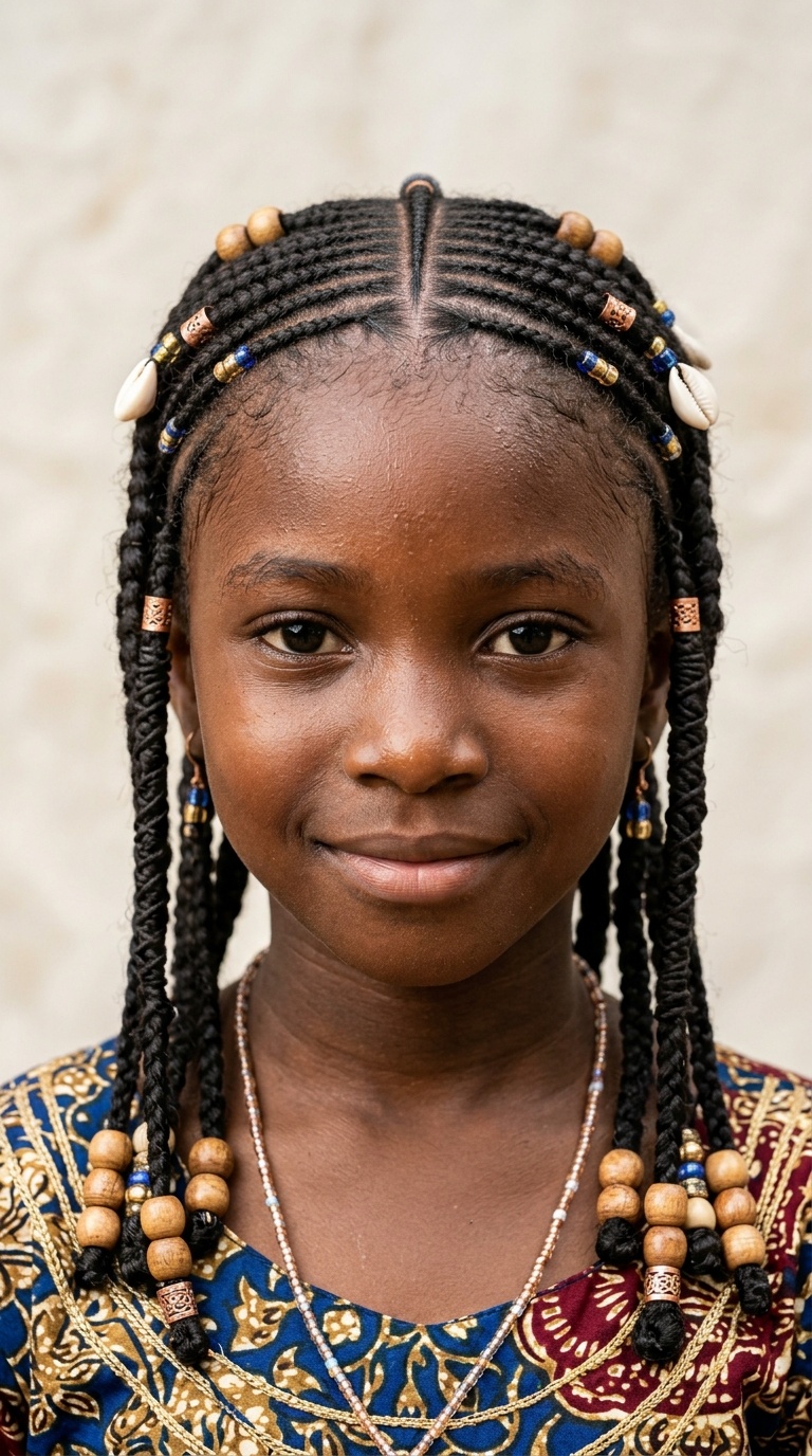 Classic Middle Part Fulani