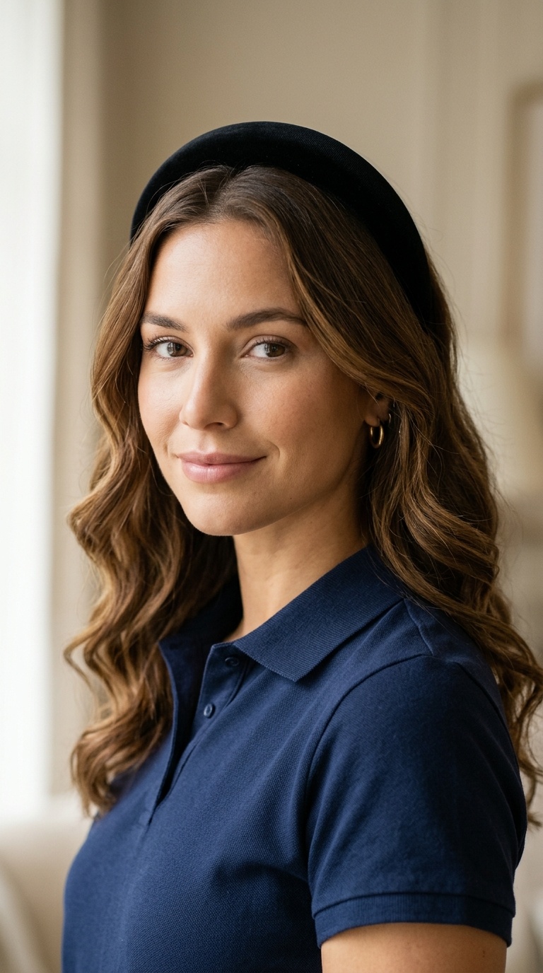 Classic Padded Headband with Soft Waves