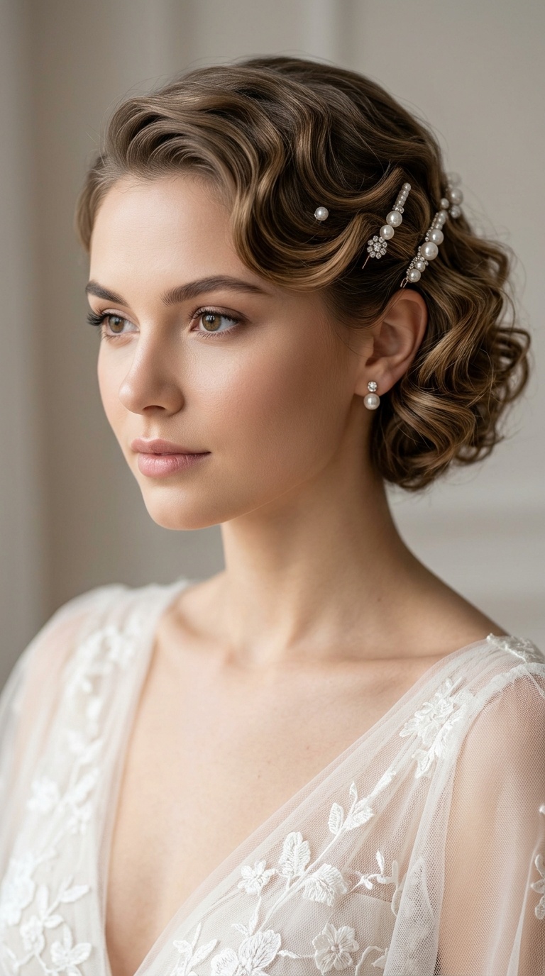 Classic Pearl-Pinned Waves