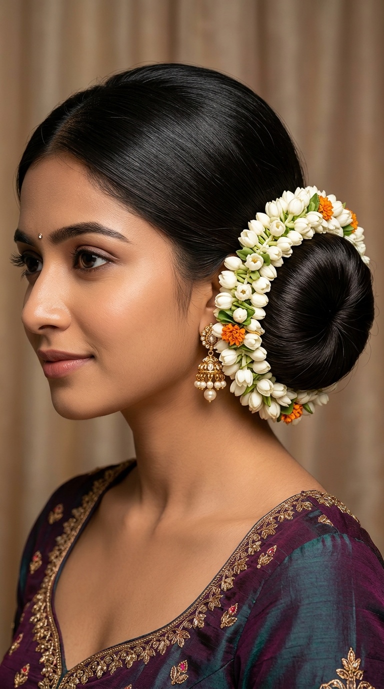 Classic Polished Gajra Bun