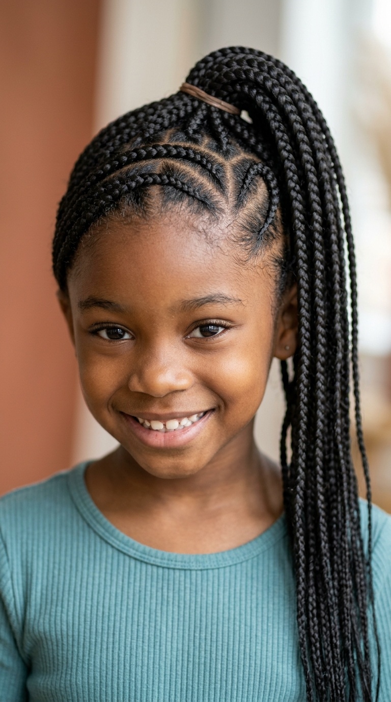 Classic Side Heart with High Ponytail