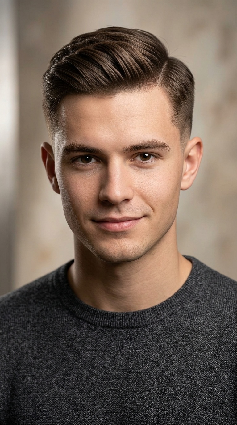 Classic Side Part with Low Fade