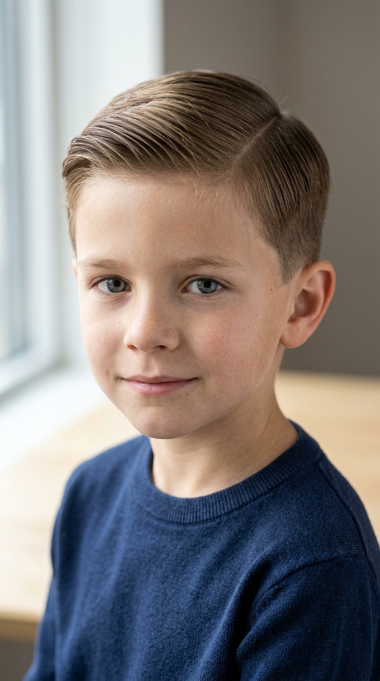 Classic Side Part with Tapered Neckline