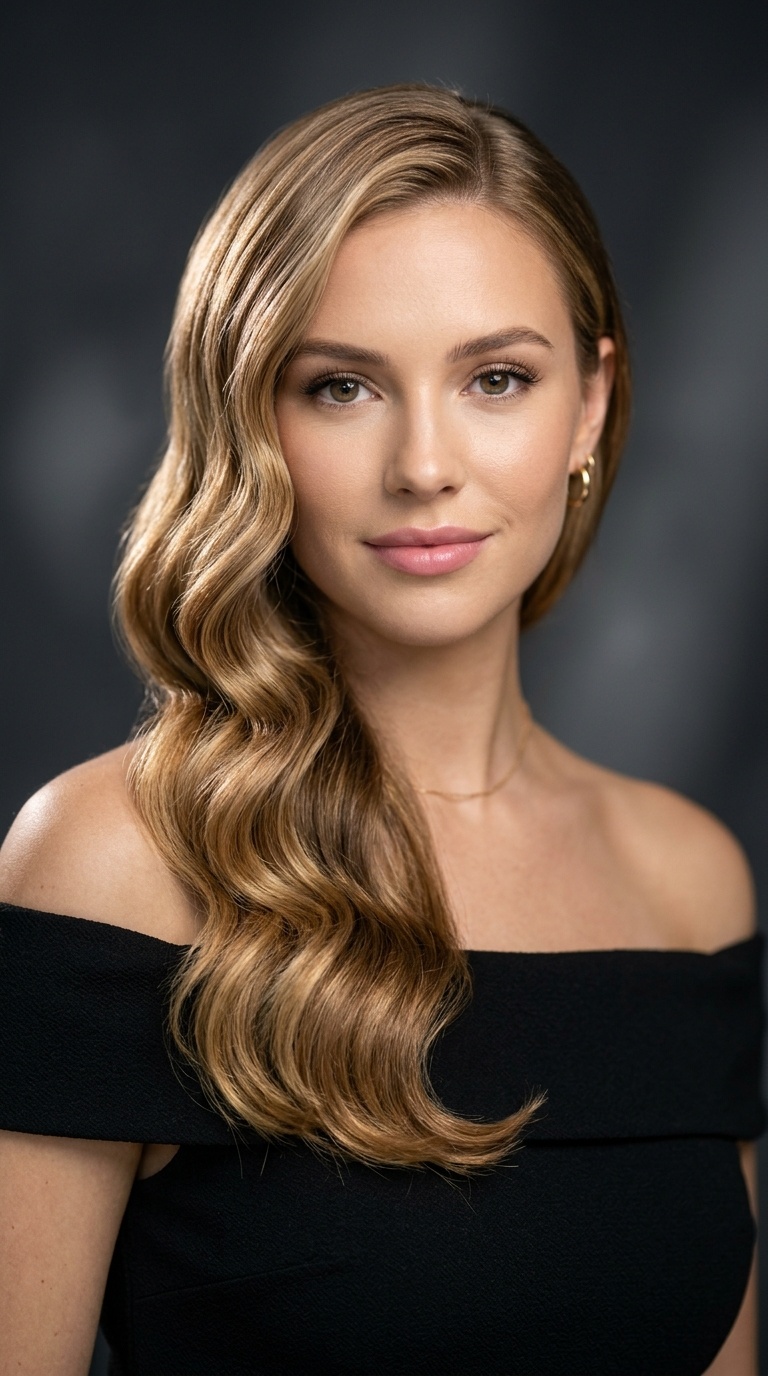 Classic Side-Swept Sleek Waves