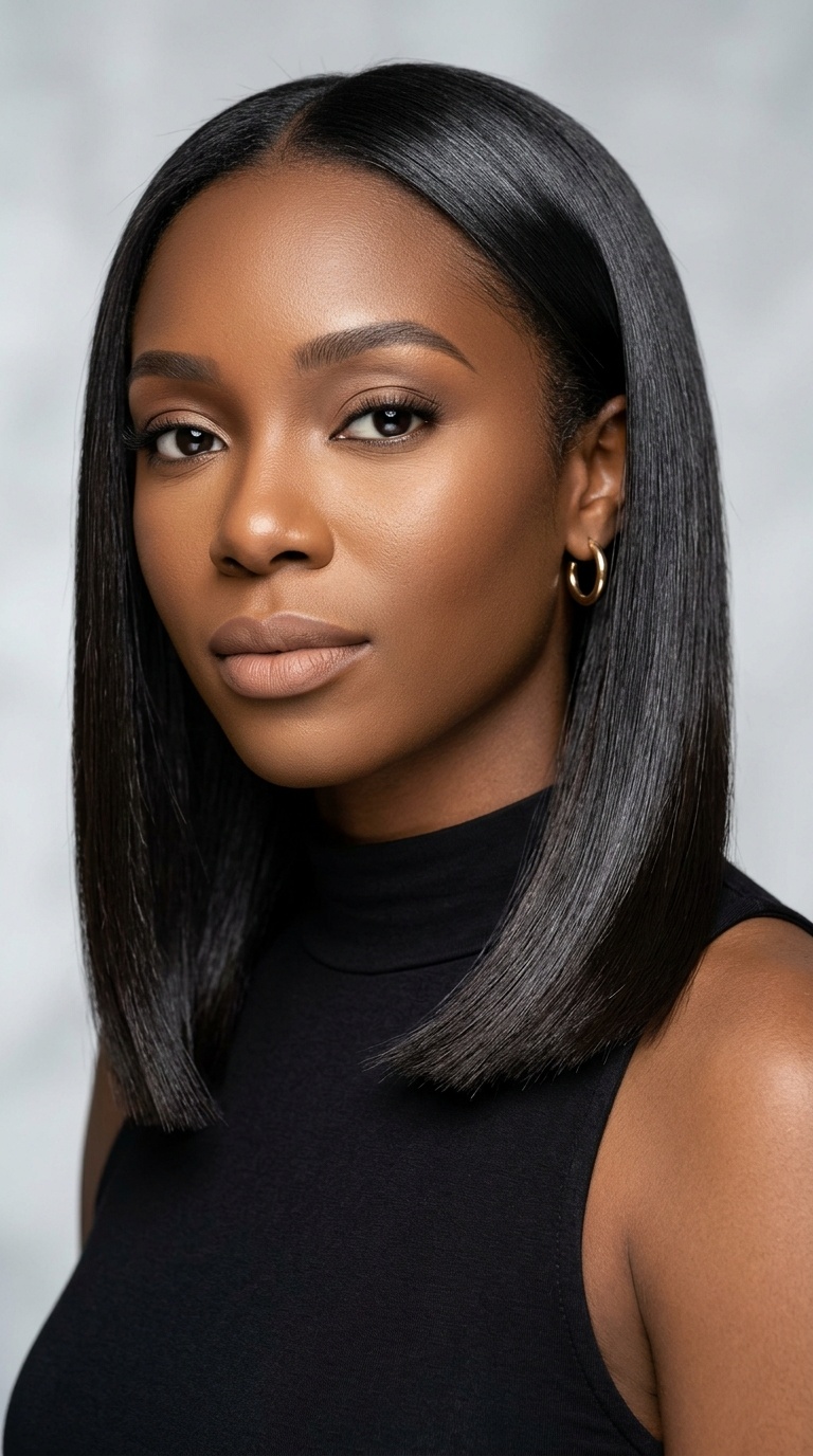 Classic Silk Press with Blunt Ends