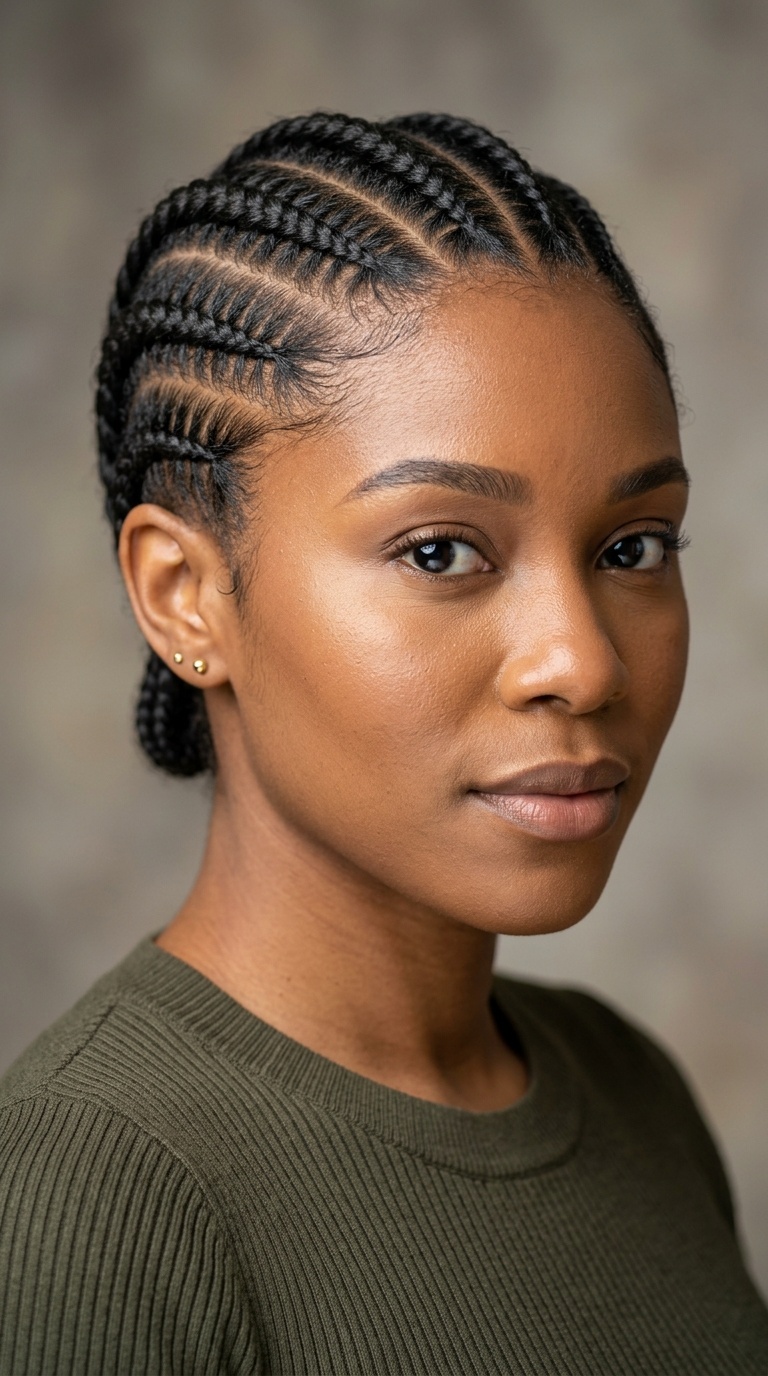 Classic Straight-Back Cornrows