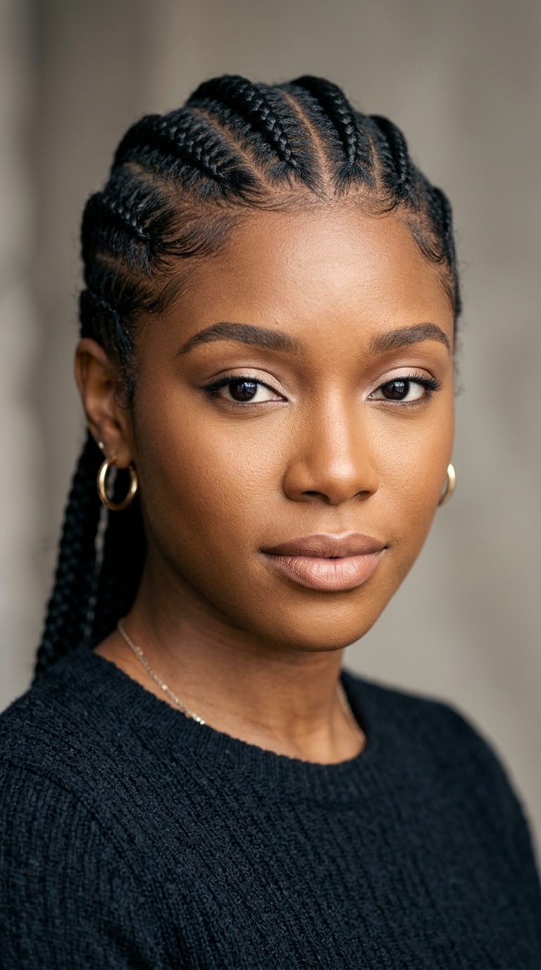 Classic Straight-Back Cornrows