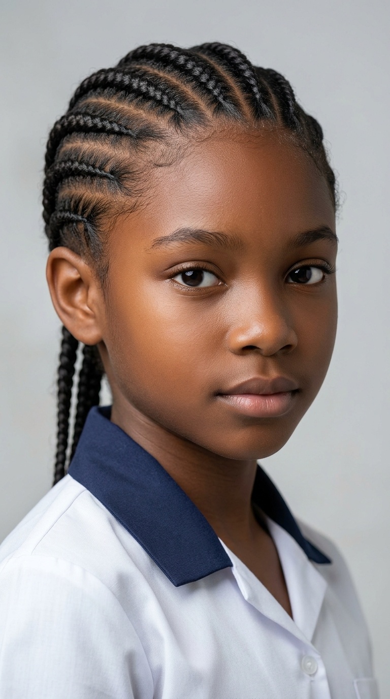 Classic Straight-Back Cornrows