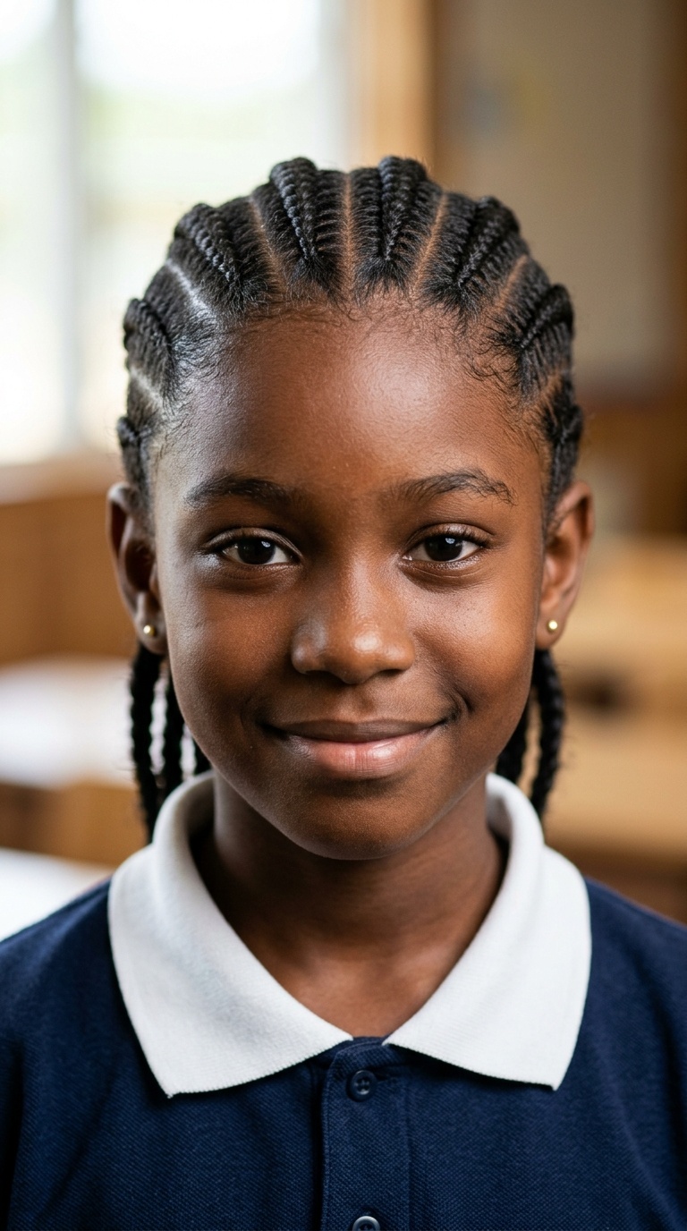 Classic Straight-Back Cornrows
