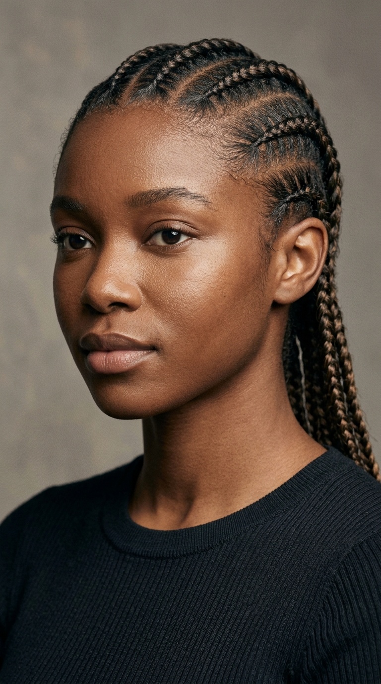 Classic Straight-Back Feed-In Braids