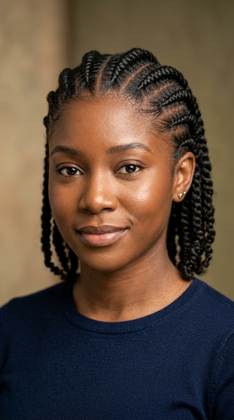 Classic Straight-Back Flat Twists