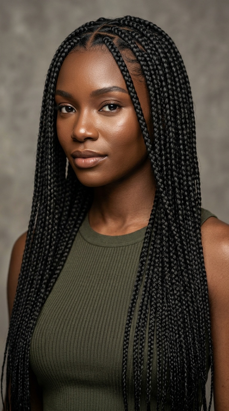 Classic Waist-Length Box Braids