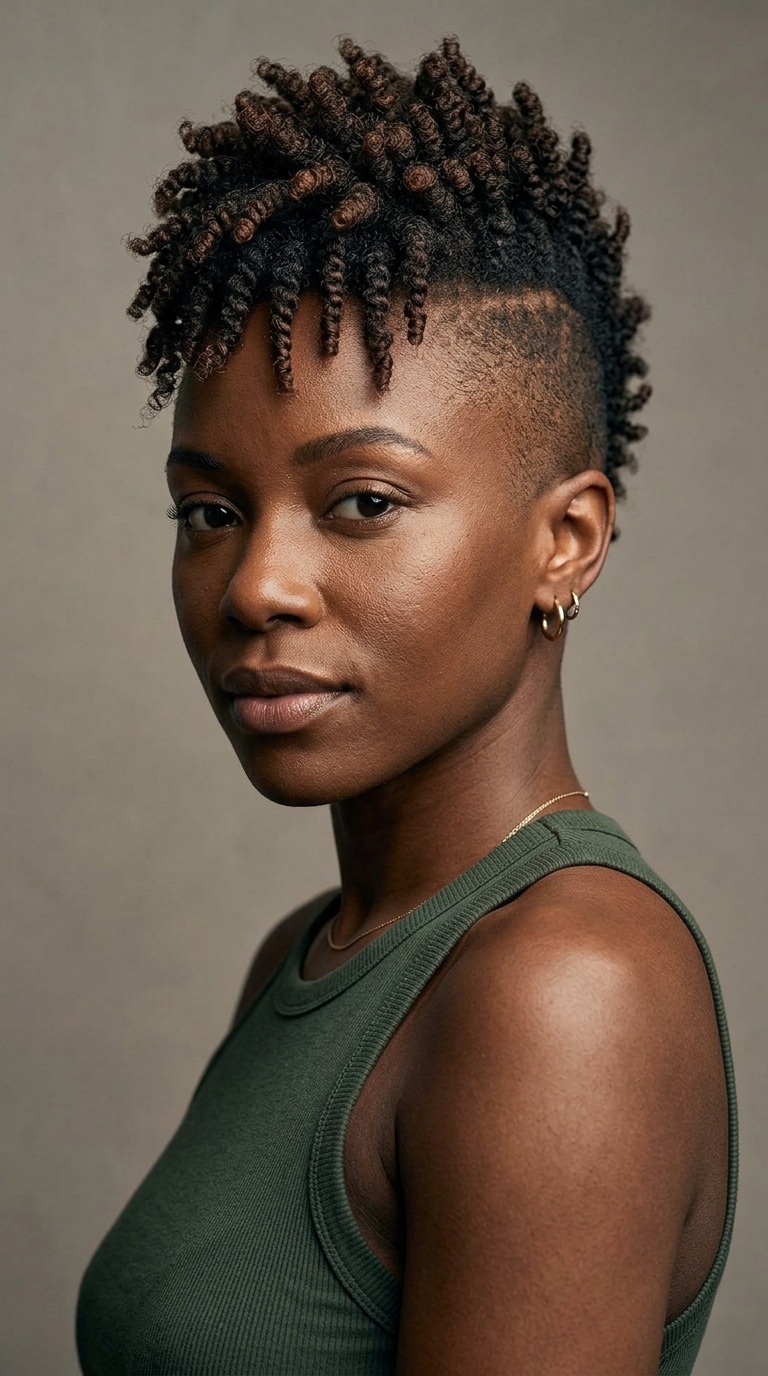Coiled Mohican with Undercut