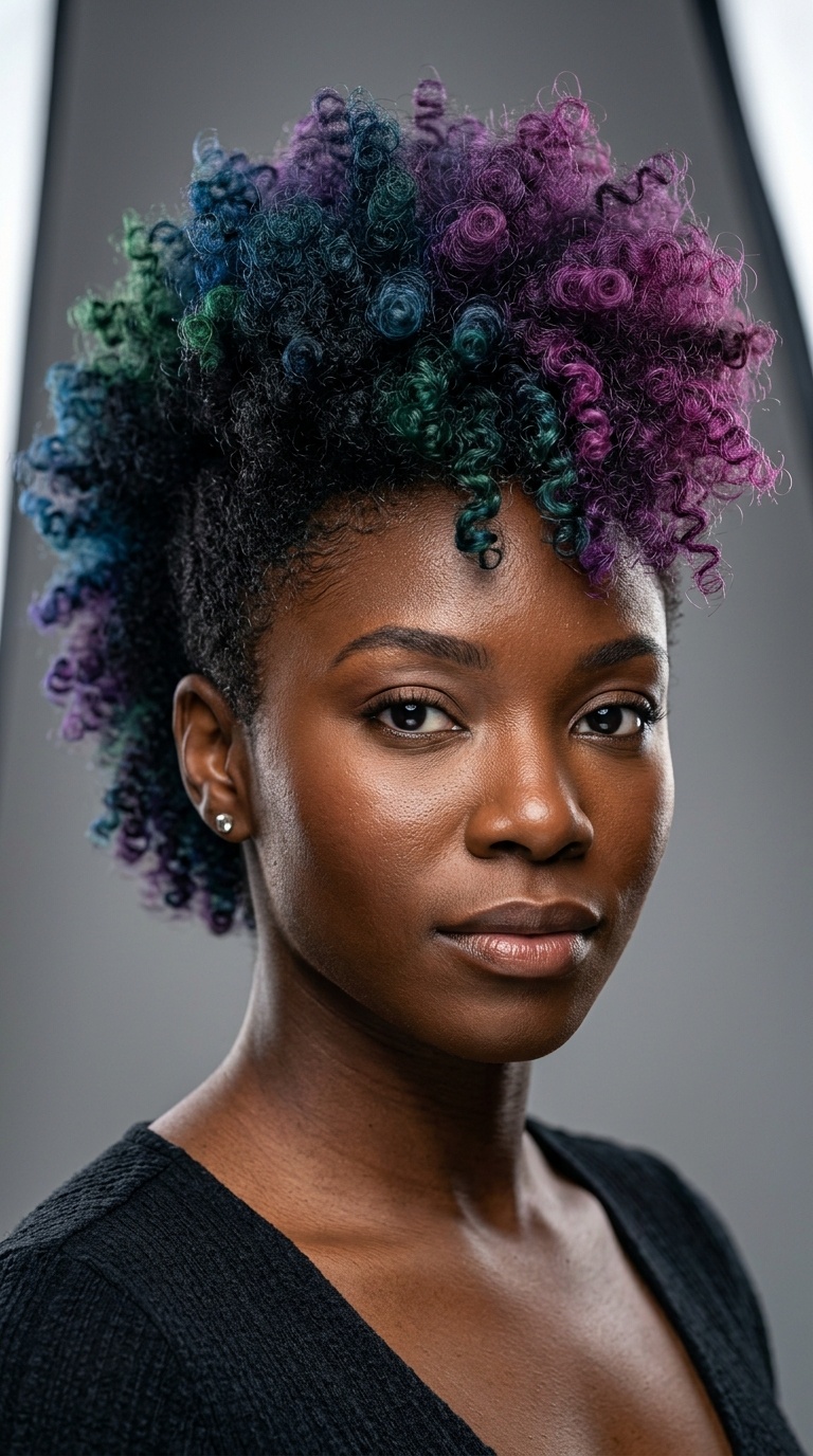 Colorful Ombre Frohawk