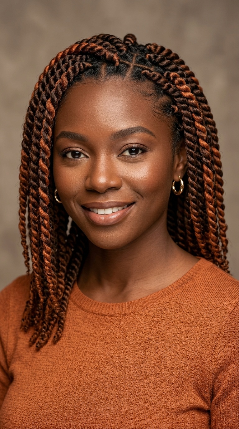 Copper and Chocolate Two-Tone Twists