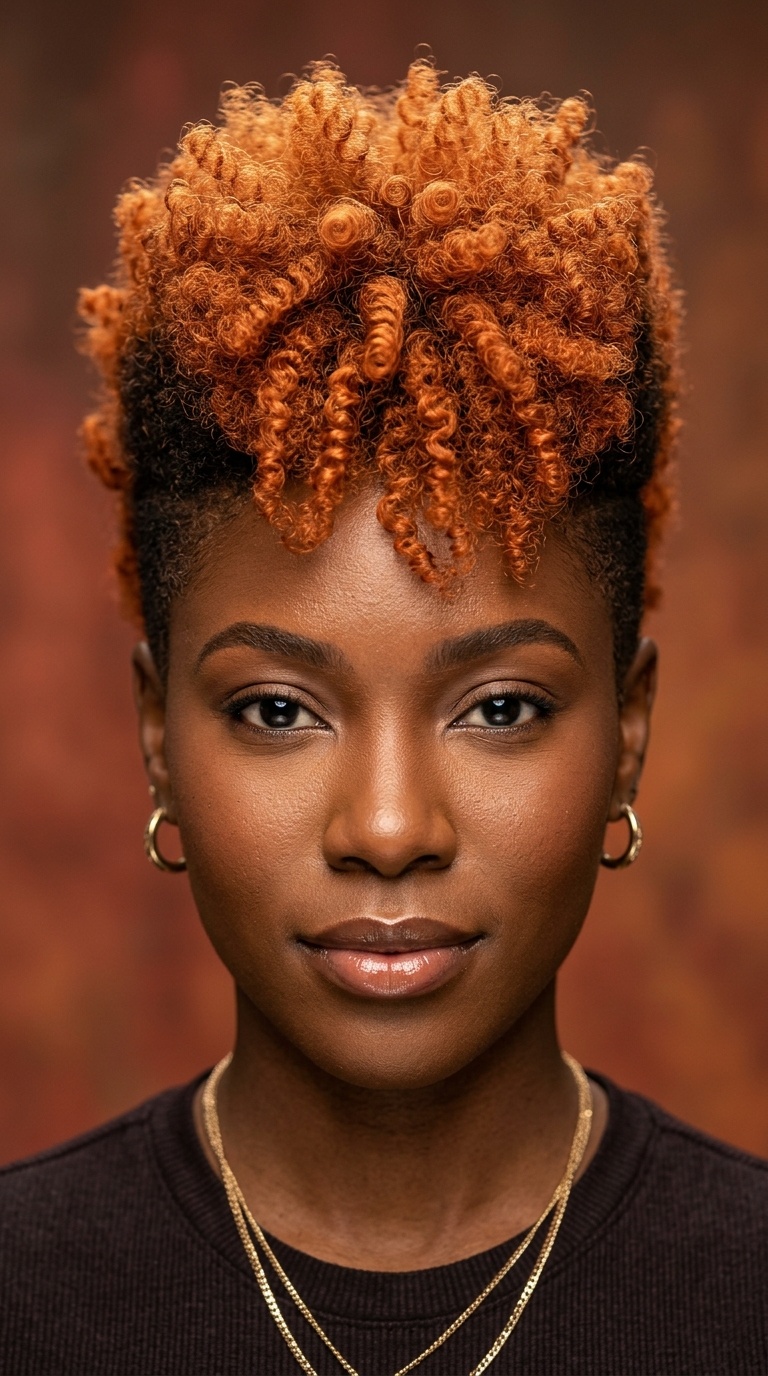 Copper-Carrot Tapered Fro-Hawk