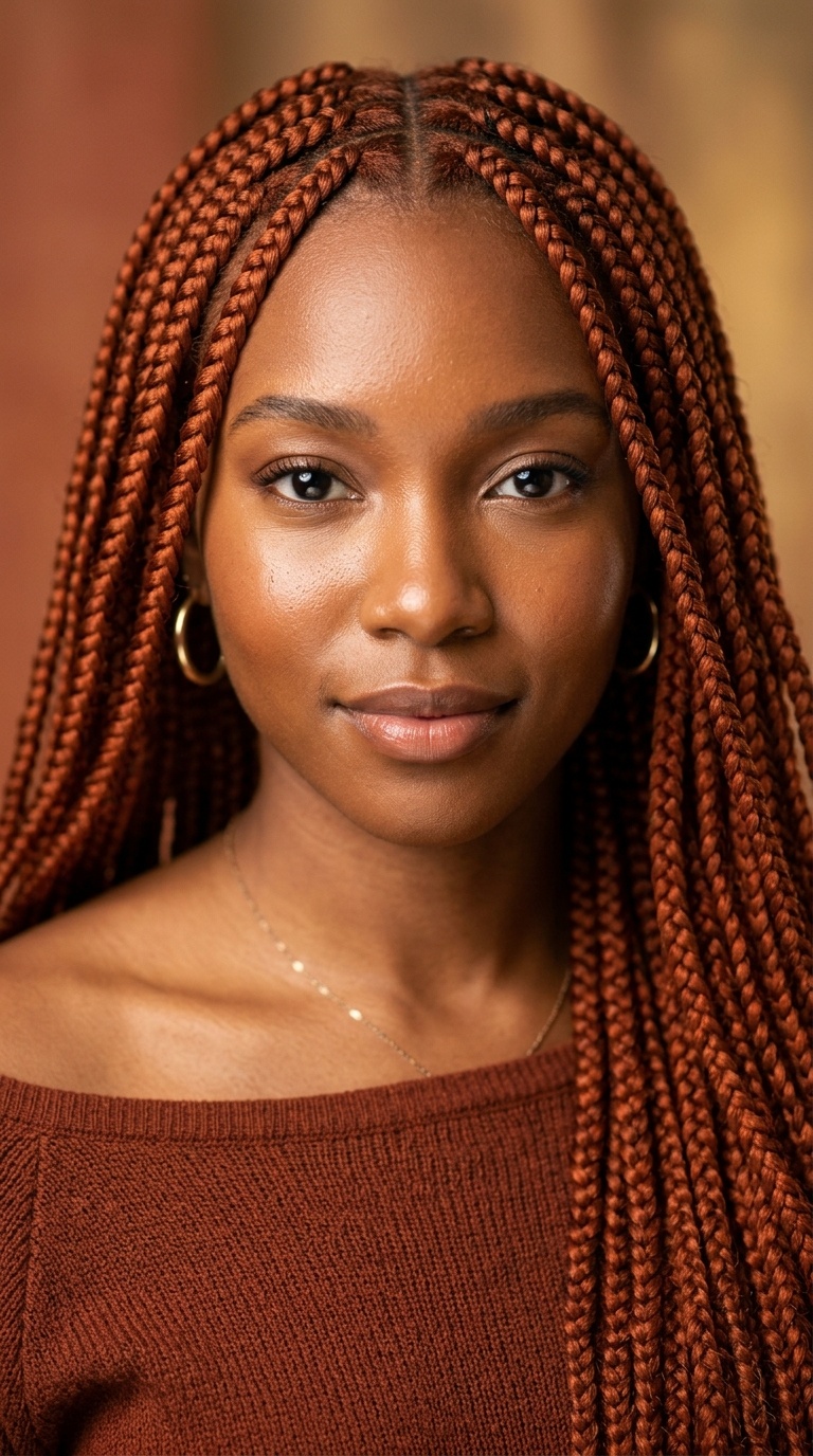 Copper Red Box Braids