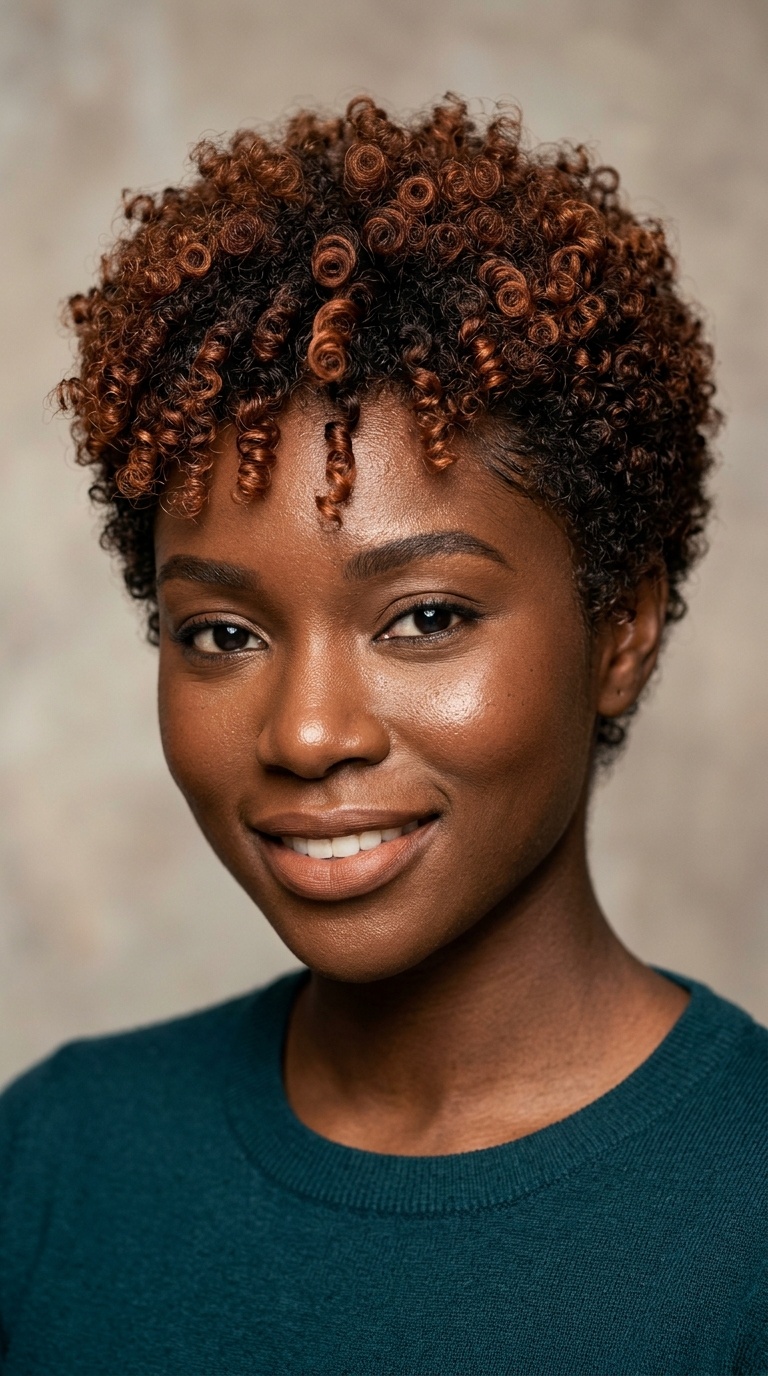 Copper-Toned Curly Crop