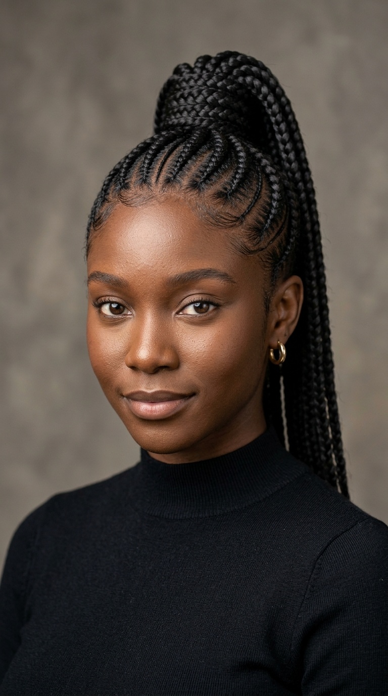 Cornrow High Ponytail (Shuku)