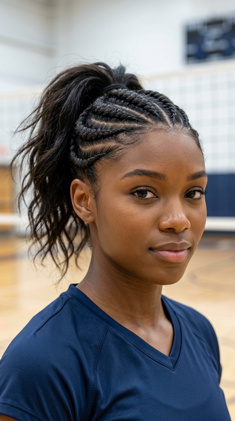Cornrow-Style Accent Braids