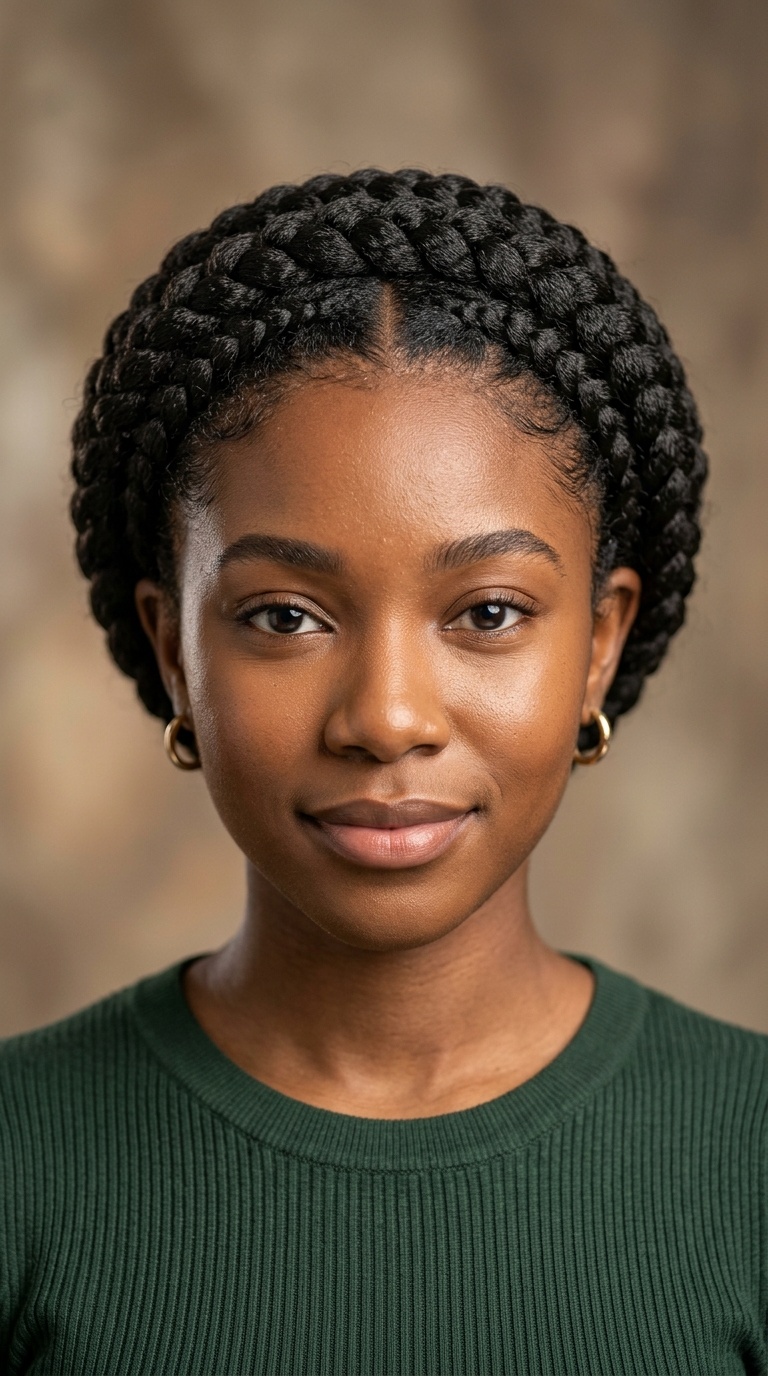 Cornrowed Crown (Halo Braid)