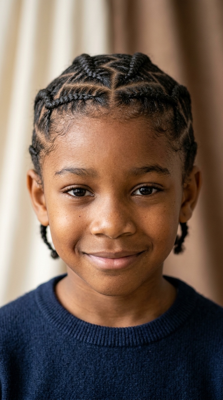 Cornrows in Zig-Zag Patterns