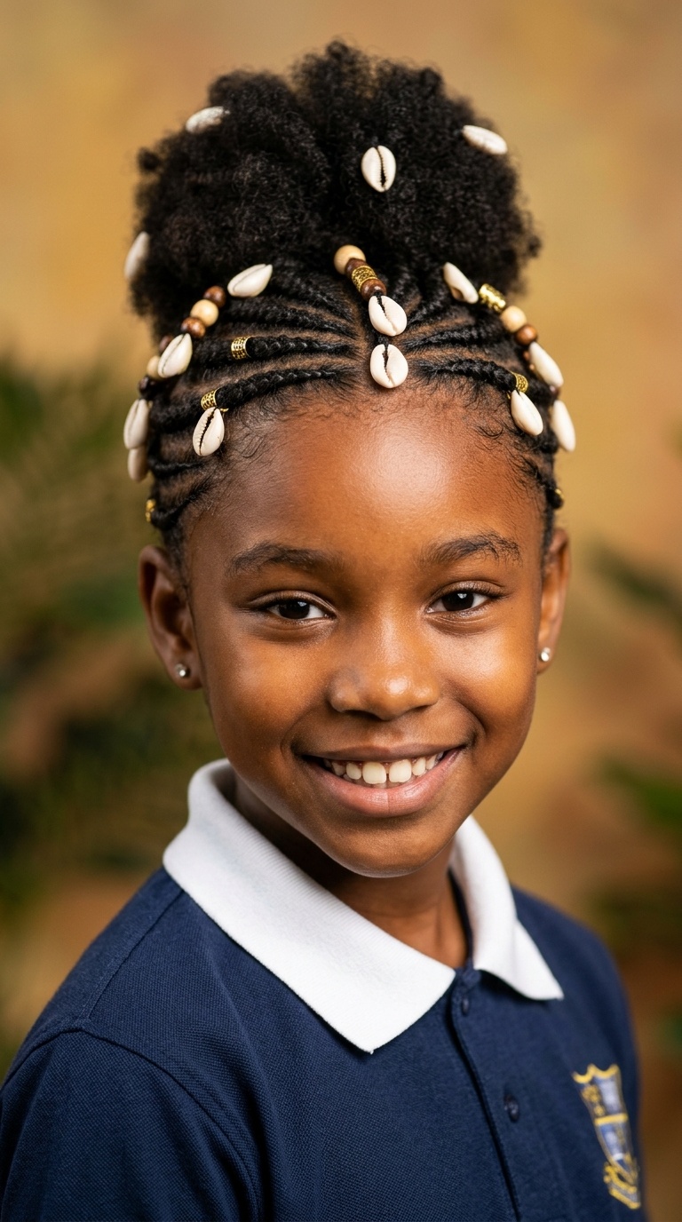 Cornrows with Shell Accents