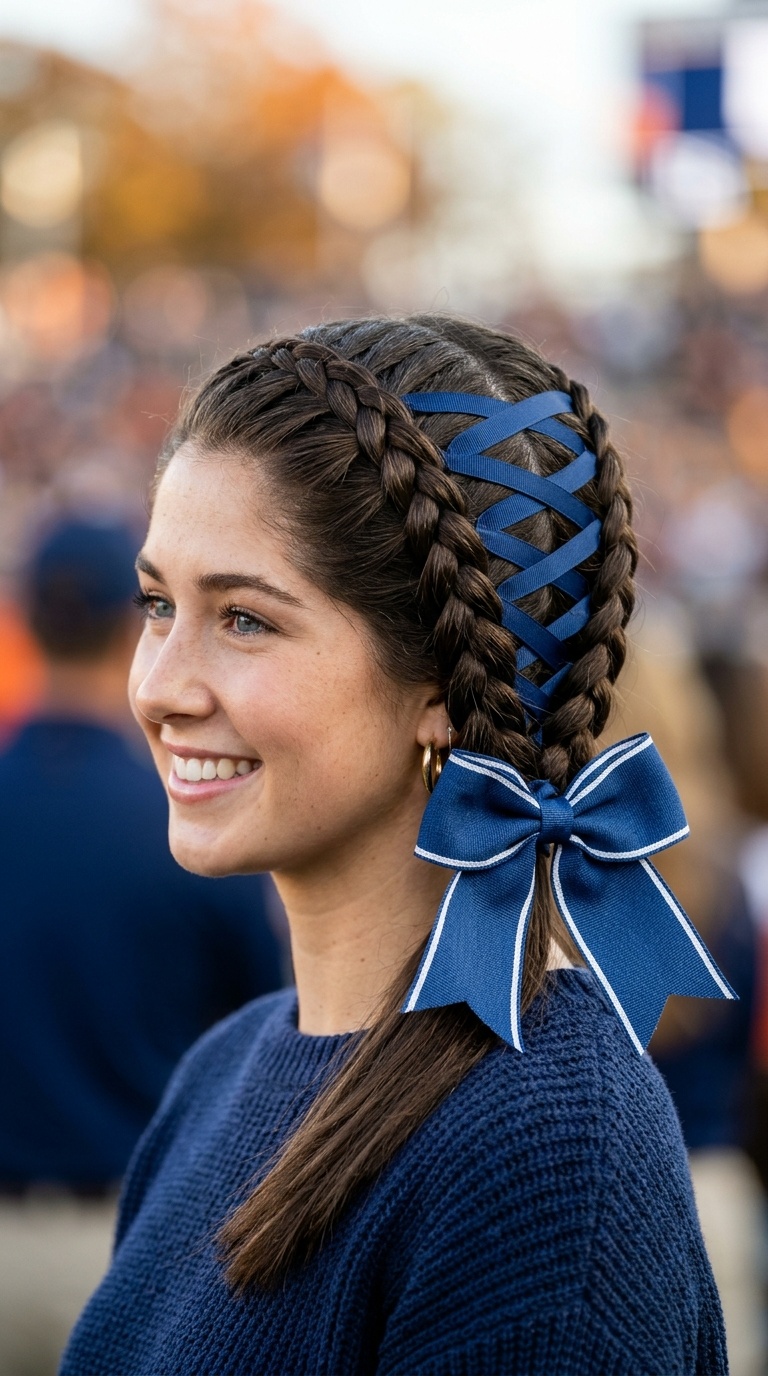 Corset Braid with Ribbon Lacing