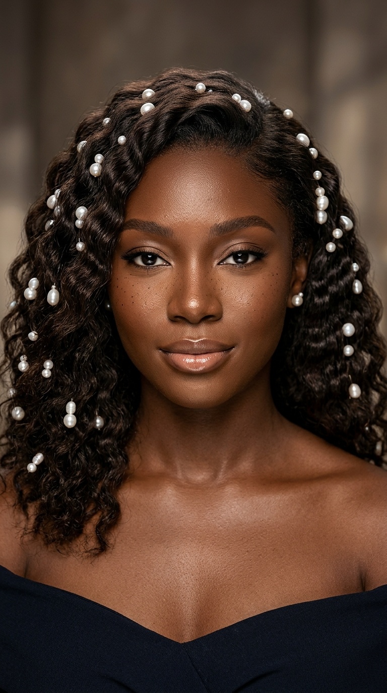 Crimp Waves with Pearl Accessories