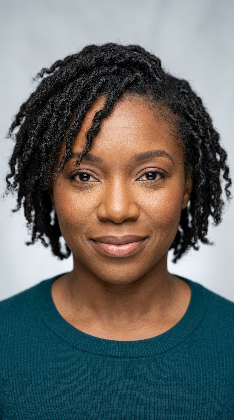 Crinkle-Texture Short Locs