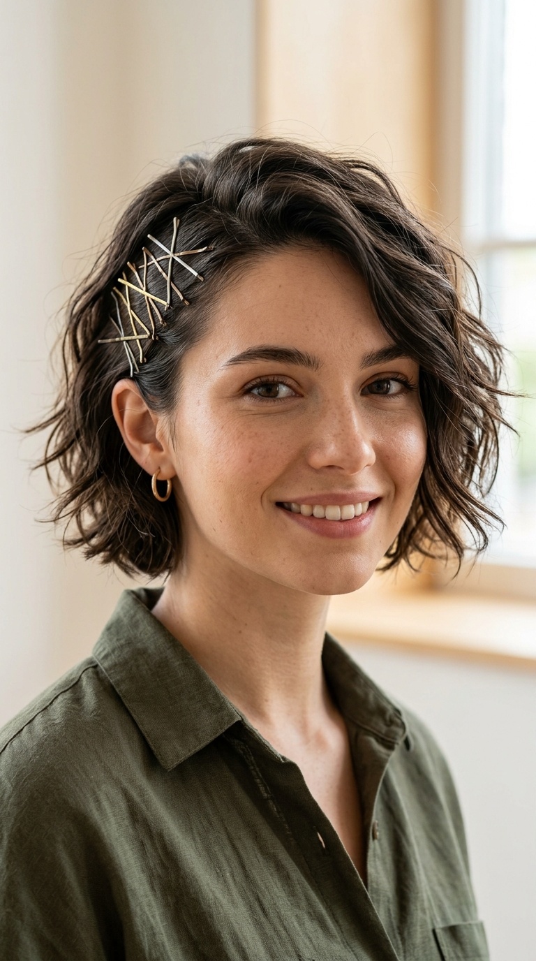 Criss-Cross Bobby Pin Art