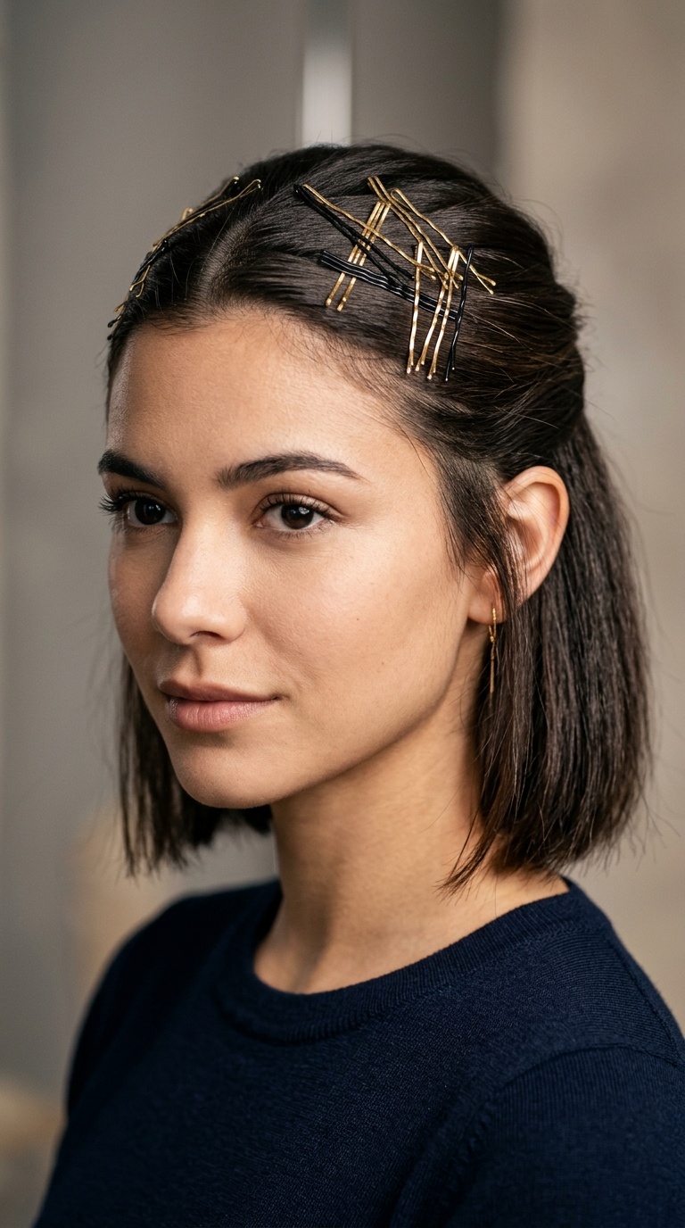 Criss-Cross Bobby Pin Art