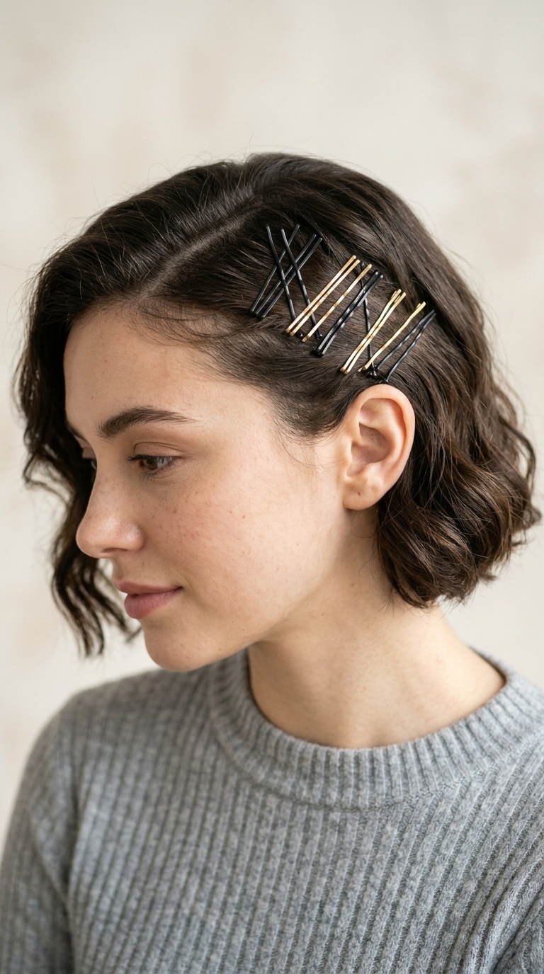 Criss-Cross Bobby Pin Art