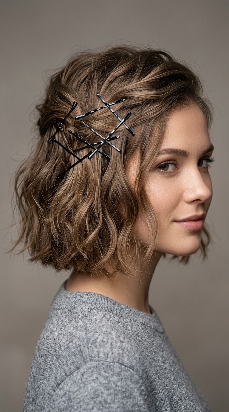Criss-Cross Bobby Pin Art