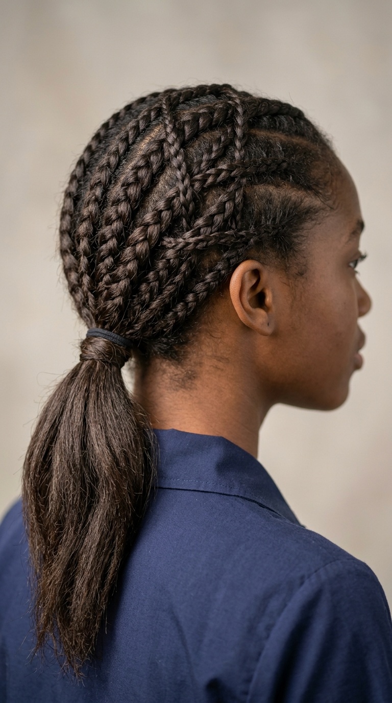 Criss-Cross Braided Low Pony