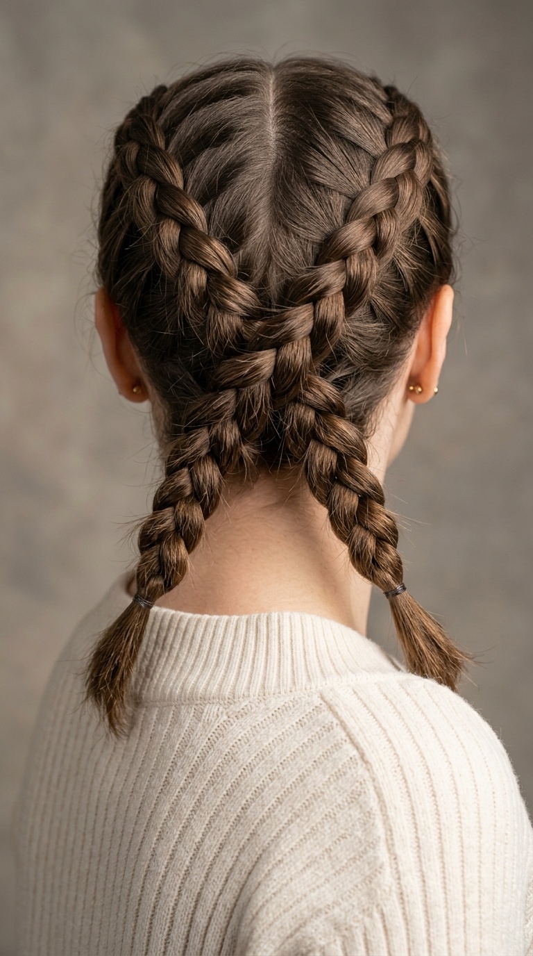 Criss-Cross Braided Pigtails