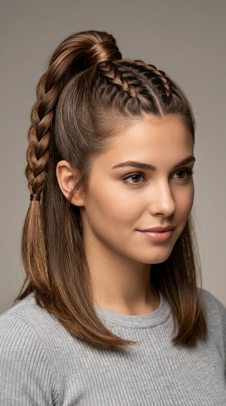 Criss-Cross Braided Ponytail