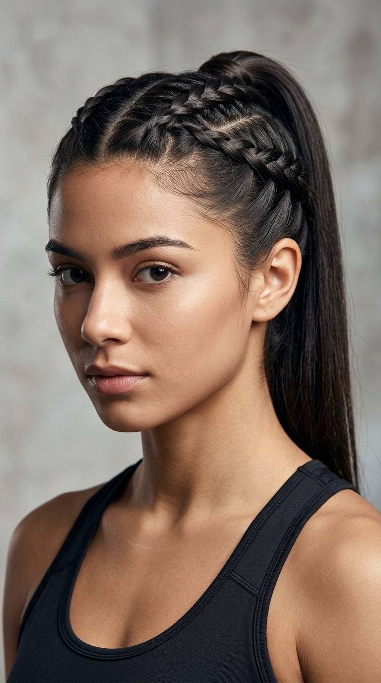 Criss-Cross Braided Ponytail