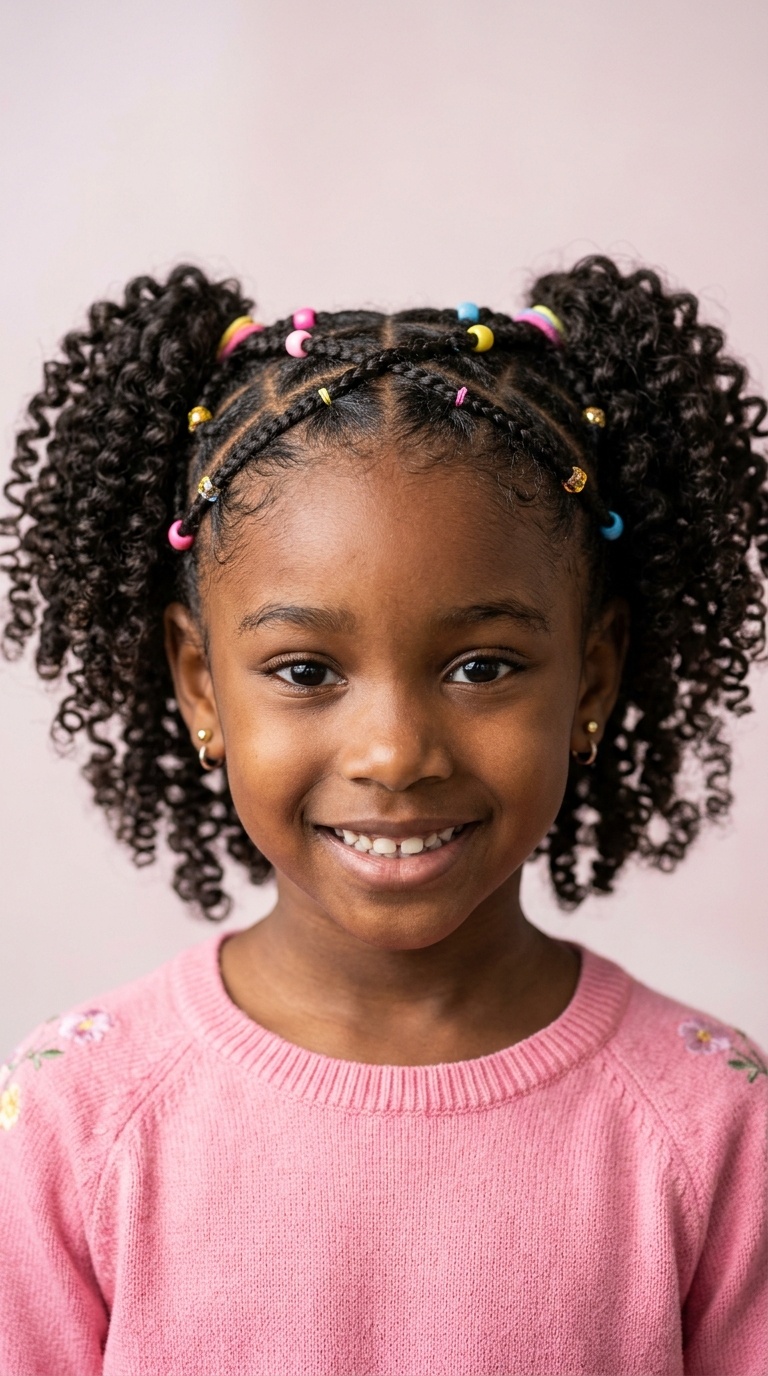 Criss-Cross Braids with Curly Pigtails